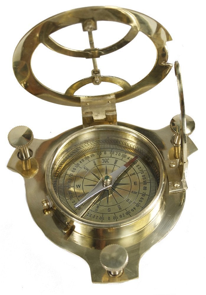 THOR INSTRUMENTS 3" Sundial Compass - Solid Brass Sun Dial Rustic Vintage Home Decor Gifts - Image 2